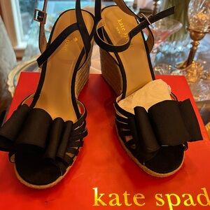 Kate Spade Black Wedge Heels with Elegant Design